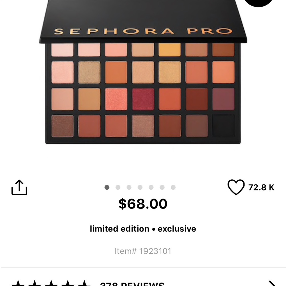Sephora Pro warm palette